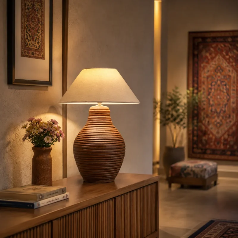 آباژور سفالی سالنی