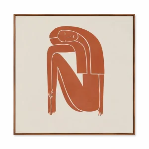 modern-figurative-wall-art-terracotta-wood-frame