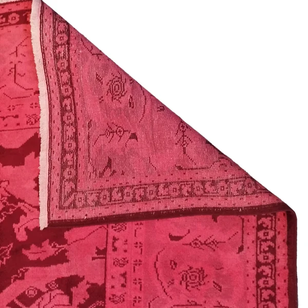 پشت فرش وینتج دستبافت سلطان آباد لاکی