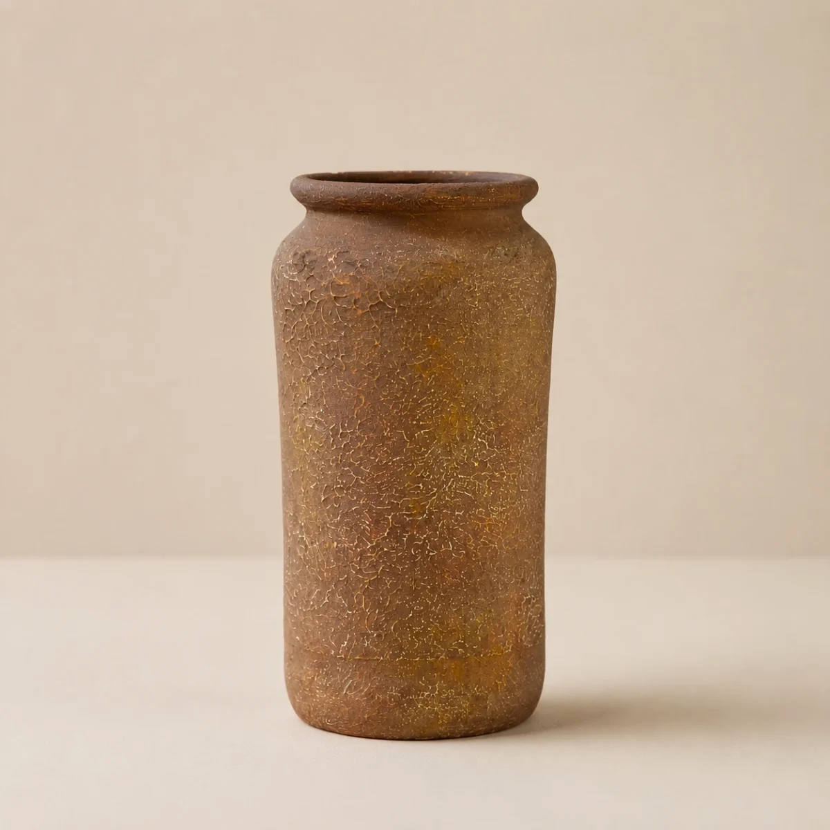 گلدان دکوری سفالی پتینه