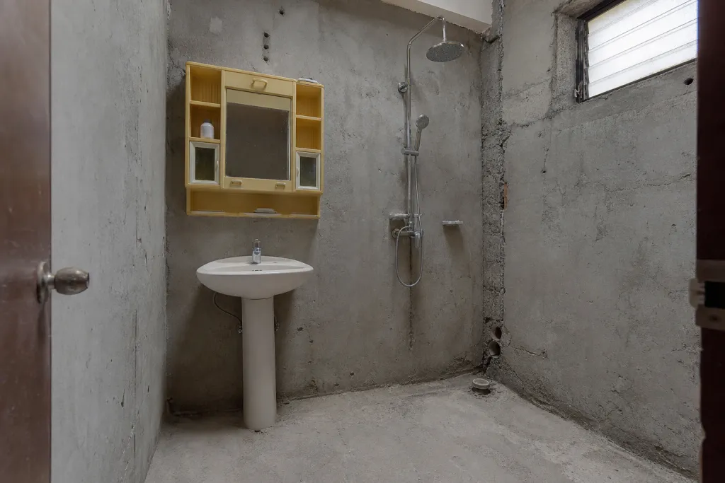 a toilet in the middle of renovation