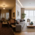 تصویر قبل و بعد خانه ی بازسازی شده در ایران