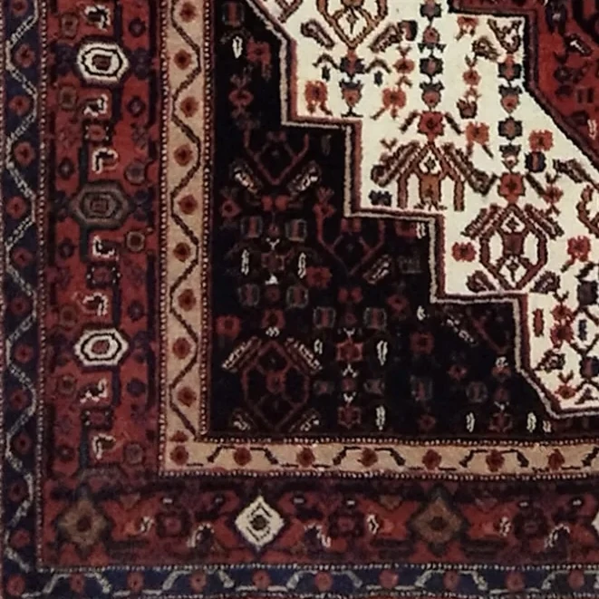 نمای نزدیک قالیچه دستبافت سنندج دو متری